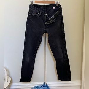 Levi's made in USA black denim jeans